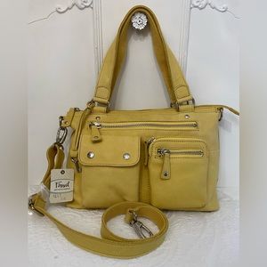 Fossil Yellow Satchel Bag